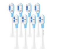 Cabezales de repuesto for cepillos dientes, compatibles con eléctricos sónicos Xiaomi Mijia T301/T302/T501C. Boquillas cerdas suaves tapas(8 pcs BJ white)