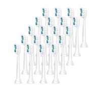 Cabezales de repuesto for cepillos dientes, compatibles con los modelos Philips Sonicare 1100, 2100, 4100, 5100, 5300, 6100 y 7500(White-20 Pcs)