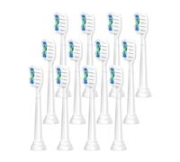 Cabezales de repuesto for cepillos dientes, compatibles con los modelos Philips Sonicare 1100, 2100, 4100, 5100, 5300, 6100 y 7500(White-12 Pcs)