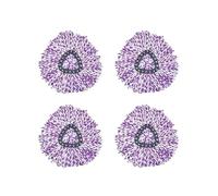 Cabezales De Repuesto For Mopa Wiper Con Cabezales De Recarga, Cabezales De Mopa Giratorios 2 En 1, Cabezales Fáciles De Escurrir Y Limpiar(Purple)