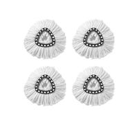Cabezales De Repuesto For Mopa Wiper Con Cabezales De Recarga, Cabezales De Mopa Giratorios 2 En 1, Cabezales Fáciles De Escurrir Y Limpiar(White)