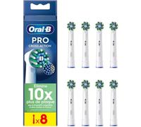 Cabezales de repuesto Oral-B Cross Action, paquete de 8, blancos - Recambios para cepillo de dientes Pro, filamentos para eliminar