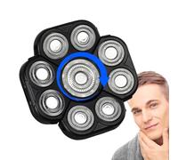 Cabezales de repuesto para afeitadora - Accesorio de cabezal de afeitar eléctrico 9D, hoja de doble, accesorio de afeitado giratorio universal para hombres, uso en seco y húmedo, aseo de cabeza