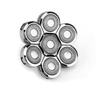 Cabezales de repuesto para afeitadora eléctrica de 5/6/7/8 cabezales de repuesto para barba de doble anillo, fácil de limpiar, para hombres calvos