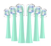 Cabezales de repuesto para cepillo de dientes Colgate Hum, cabezales de cepillo de dientes de repuesto para cepillo de dientes Hum Smart Battery, verde, paquete de 6
