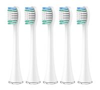 Cabezales de repuesto para cepillo de dientes compatibles con AquaSonic Black Series, Vibe Series, Black Series Pro y para cepillo de dientes eléctrico Duo Series Pro, color blanco, paquete de 5
