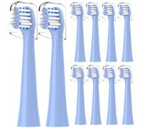 Cabezales de repuesto para cepillo de dientes compatibles con Colgate Hum - Cabezales de cepillo compatibles con cepillo de dientes eléctrico Hum Connected Smart Battery 10 unidades, color azul