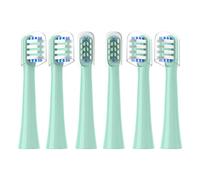 Cabezales de repuesto para cepillo de dientes compatibles con Colgate Hum Connected Smart Battery Head, verde, paquete de 6