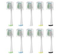 Cabezales de repuesto para cepillo de dientes con fundas para Waterpik Complete Care 5.0/9.0 (CC-01/WP-861), 8 unidades, color blanco