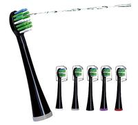 Cabezales de repuesto para cepillo de dientes de hilo dental compatibles con WaterPik Sonic Fusion/2.0 Brush and Flosser Combo SF-01 / SF-02 / SF-03 / SF-04 con tapa de cristal - 5 unidades (tamaño