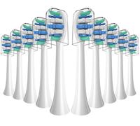 Cabezales de repuesto para cepillo de dientes eléctrico Phillips Sonicare con asas de clic en paquete de 10 unidades, color blanco