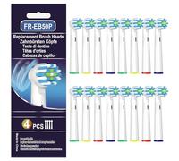Cabezales de repuesto para cepillo de dientes Oral B, cabezales de cepillo sensibles a la cruz de Braun compatibles con Oral B Pro 1000 Genius X Smart 1500, 16 unidades