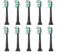 Cabezales de repuesto para cepillo de dientes Philips Sonicare, cabezal de recambio de dientes sónicos eléctricos 4100 C1 C2 G2 Control de placa, paquete de 10, color negro
