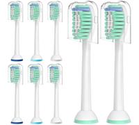 Cabezales de repuesto para cepillo de dientes sensibles compatibles con | Paquete de 8 cabezales de cepillo de cerdas suaves para el cuidado sensible de las encías, recambios de cepillo de dientes