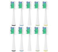 Cabezales de repuesto para cepillo de dientes Waterpik Sensonic 2023, con cubiertas, compacto, blanco, 10 unidades