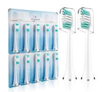 Cabezales de repuesto para cepillos de dientes eléctricos AquaSonic Vibe Series/Black Series/Black Series Pro/Duo Series Pro, blanco, paquete de 10