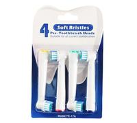 Cabezales De Repuesto Para Cepillos De Dientes - POM PBT Soft Round, Paquete De 4 | Cabezales De Cepillo De Dientes Eléctricos Compatibles Con Los Modelos Originales IO Gentle Care | Recambios De Cepi