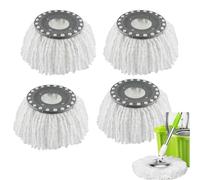 Cabezales de repuesto para fregona giratoria Old Hurricane Mr.Clean 360 Spin Magic de microfibra, cabezales de fregona giratorios universales para fregonas estándar (paquete de 4)