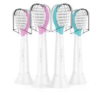 Cabezales de repuesto para niños Philips Sonicare: cepillo de dientes eléctrico suave y compacto para niños y niñas, HX6321 HX6311 Hx6325, azul, paquete de 4