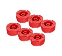 Cabezales de repuesto para recortadora CMZST080 CMZST120SC - Pre-enrollado 1.6mm Nylon Line Bobina Head Bump Feed String Trimmer Parts Rojo 67.5x28mm (6pcs)