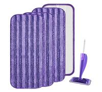 Cabezales Fregona de Repuesto Compatible con Swiffer Wet Jet, Mopa Paño Recambios de Fregona Microfibra de Suelo para Todo Tipo de Suelos Duros 4 Piezas (Morado)