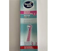 Cabezales intercambiables Active Young de Dontodent, 2 paquetes de 4 unidades (rosa, estándar), incluye 1 gel dental Dontodent Junior (a partir de 6 años) (2)
