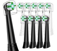 Cabezales IO compatibles con Oral B iO 3 4 5 6 7 8 9 10 Series Cepillo de dientes eléctrico, 10 cabezales de cepillo de dientes IO adecuados para encías sensibles (negro/blanco)