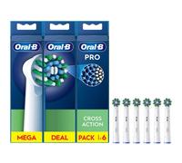 Cabezales Oral-B Cross Action para cepillo eléctrico, Blanco - 6 unidades