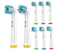 Cabezales para cepillos de dientes eléctricos, cabezales de repuesto compatibles con Oral B con cerdas de precisión, limpieza multiángulo y función de pulido dental para modelos de cepillos comunes (8