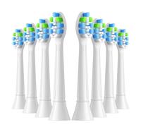 Cabezales suaves, compatible con Philips, 5300 7500 6500 | 4100, recambios para cepillo dental electrico adulto, plastico, GBB-902B(8pcs Blue-White)