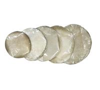 Cabezas de banjo de piel de cabra transparente (14 a 22 pulgadas), vitela natural jumbo para banjos World & Bass (14 onches)