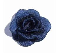 Cabezas de flores artificiales, Cabezas de flores tela gasa artificial Multicolor 5, cm 10 piezas Corona bricolaje for manualidades boda(Deep Blue)