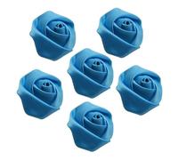 Cabezas de flores artificiales, Flores artificiales de gasa, 20 Uds., 3,5 cm, decoración multicolor DIY for el hogar, boda y jardín(Blu)