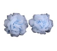 Cabezas de flores artificiales, Flores artificiales de tela gasa, paquete 5 multicolores 10cm for manualidades boda(Blu)