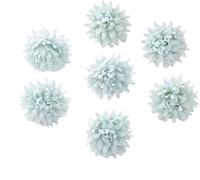 Cabezas de flores artificiales, Paquete multicolor de flores seda artificiales 10 for manualidades y decoración(Blu)