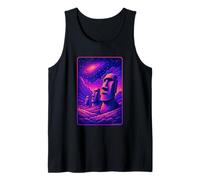 Cabezas Moai Isla de Pascua - Arte de la Galaxia Alienígena Rapa NUI Camiseta sin Mangas