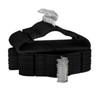 Cabides 100pcs Velvet Hangers For Shirts Pants Dresses Sturdy Shoulder Grooves Hook Space Saving