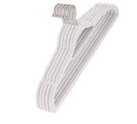 Cabides 10Pcs Flocked Hanger Home Non-Slip Velvet Hangers Elegant Coat Clothes Strong Durable Racks(Off-White 10Pcs)