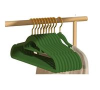 Cabides 5-20pcs Velvet Hangers Non-Slip Trouser Skirt ABS Flocking Hanger Rotin Dressing Storage Save Space(Green,10pcs)