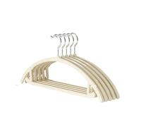 Cabides Velvet Clothes Hangers For Pants Flock Non Slip Magic Rack Slip-Resistant Dress Hook(White)