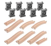 Cabilock 1 Juego de Accesorios para vías de Tren de Madera: Soportes para Puentes de Trenes de Juguete y vías Curvas. Juego de ferrocarril Realista para el Juego imaginativo de los niños.