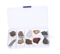 Cabilock 1 Juego De Muestras De Rocas Kit De Geología Para Identificación Colección De Rocas Y Minerales Rocas Y Minerales Para Muestras Kit De Geología Kit De Rocas De Plástico