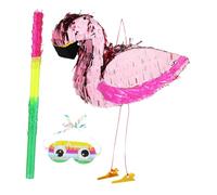 Cabilock 1 Juego Piñata Flamingo para Stick y Máscara Decoración de Fiesta Tropical para Cumpleaños y Celebraciones de Accesorio Interactivo para Fiestas Infantiles