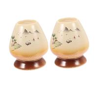 Cabilock 1 Juego Soporte De Cerámica Para Batidor De Matcha De Elegante Y Compacto Para Del Accesorio Decorativo Para Preparar Matcha 2 Piezas