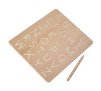 Cabilock 1 Juego Tablero de Escritura de Madera para de Letras y Educativo de Aprendizaje del Alfabeto Herramienta de Práctica Doble Cara
