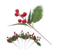 Cabilock 1 Juego Tallo De Baya Falso Manualidades Navideñas Decoração Christmas Decor Automático Adhesivos Tallo De Baya De Navidad Artificial Tallos De Espuma 6 Piezas