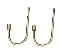 Cabilock 1 Par De Ganchos para Cortinas Ganchos para Barra De Cortina Ganchos De Pared Decorativos Dorados Y Pequeños con Elegante Accesorio De Aluminio Beige