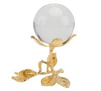 Cabilock 1 Pc decoración de Bolas de Cristal bochas Cristales de Cuarzo Esfera Oro fútbol Golden Dorado Bola de Cristal 3D Bola de Cristal Sencilla decoración de Bola de Cristal Vidrio