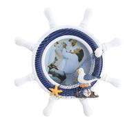 Cabilock 1 Pc marco decoración de madera portafotos portaretratos para fotos regalos decoracion marinera titular de la imagen redonda regalo titular de la imagen velero Decorar