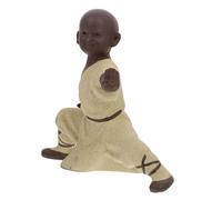 Cabilock 1 Pc Monje De Kung Fu En Niveles Figurilla Auto Café Té Accesorios Hogar Panel Infusor Decoración Mascota Decoracion Coche Adorno En Forma De Monje Beige Arena Morada Cerámica